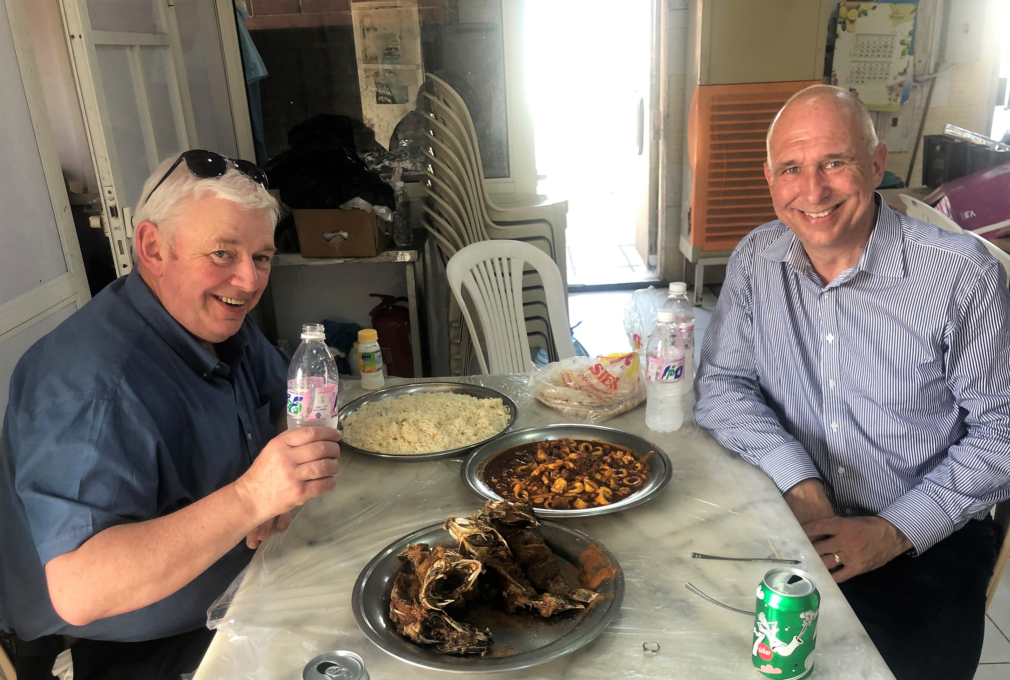 Andy and Donald in Jazan fish market.jpg